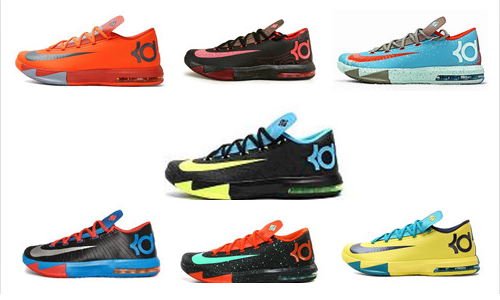  耐克 Nike KD 6 VI 杜兰特6篮球鞋 599424-400-800-801