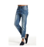 新款美特斯邦威男双层表袋水洗牛仔长裤