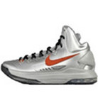 MAX AIR和ZOOM完美结合！NIKE KD5 篮球鞋554988 亮银