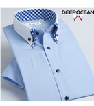 高品质体现！DeepOcean 男士商务短袖衬衫