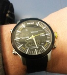 骚气！芭莎 PW6001 男士双显石英手表