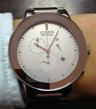 清新：Citizen AT2240-51A 光动能三眼计时男表