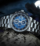 好价！Citizen 夜鹰系列 三眼钛合金光动能男表