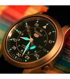 可用8折码！Seiko 精工 5号自动机械表 自由换带