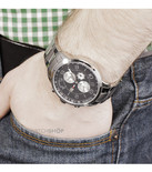 简约 汤米男士三眼计时运动手表