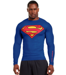 快干透气！Under Armour 男士长袖紧身衣 超人款