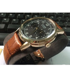 真皮 西铁城男士AO9003-08E光动能石英手表