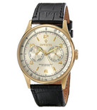 限时！Invicta别克展望男士18k镀金皮带石英手表