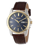 精工男士经典光动能手表内置精确日本石英机芯