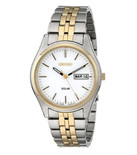 Seiko 精工男士太阳能银盘手表