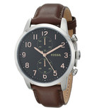 简洁经典！FOSSIL FS4873 小牛皮防水男表