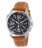 好价超赞！SEIKO 精工 SSC081 男士圆形表盘皮革带光动能表