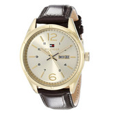 时尚名表！汤米希尔费格 1791059 男士鳄鱼皮表带手表