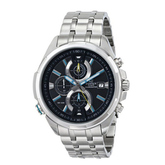 商务风！Casio 卡西欧 EFR-536D-1A2VCF 三眼式男士手表