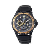 动感明表！卡西欧 MTD-1069B-1A1VDF 动感三眼石英男表