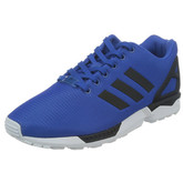 近期好价！阿迪达斯三叶草中性板鞋ZX FLUX（蓝黑）