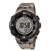 历史新低！CASIO/卡西欧 钛合金钢带登山系列男士手表