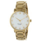 好价！ kate spade 1YRU0007 凯特丝蓓女士金色全钢石英手表