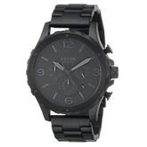 史低！Fossil 男士JR1470  系列 计时黑色不锈钢手表