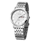 近期好价！FIYTA/飞亚达 经典系列钢带白盘石英男表