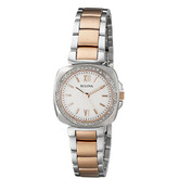 好货！Bulova宝路华 98R206 女士镶钻玫瑰金手表