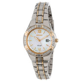 奢华闪耀！Seiko SUT068 精工女士时尚光动能石英手表