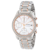 又降！Seiko精工 SNDY18 三眼计时 施华洛世奇水晶表