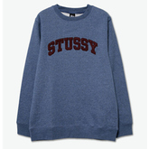 简约前卫！Stussy FELT ARC CREW 男子卫衣